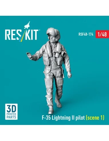 F-35 Lightning II pilot (scene 1) (3D Printed), 1/48 - ResKit Model...