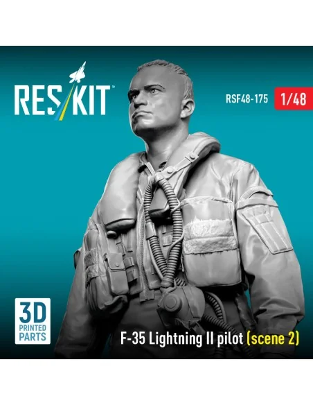 F-35 Lightning II pilot (scene 2) (3D Printed), 1/48 - ResKit Model...