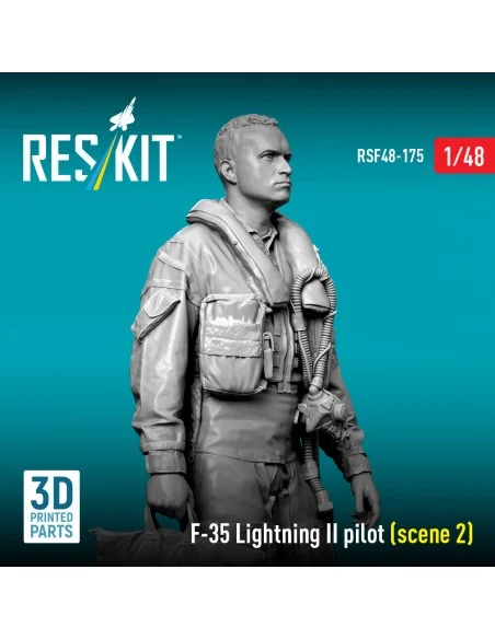 F-35 Lightning II pilot (scene 2) (3D Printed), 1/48 - ResKit Model...