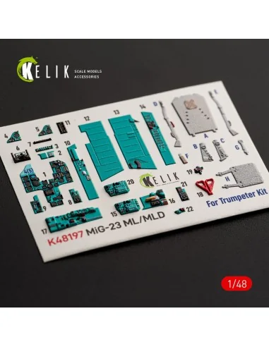 MiG-23 ML/MLD - interior 3D decals for Trumpeter, 1/48 - Kelik K48197
