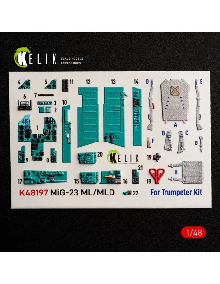 MiG-23 ML/MLD - interior 3D decals for Trumpeter, 1/48 - Kelik K48197