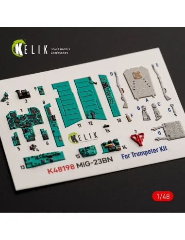 MiG-23BN - interior 3D decals for Trumpeter, 1/48 - Kelik K48198