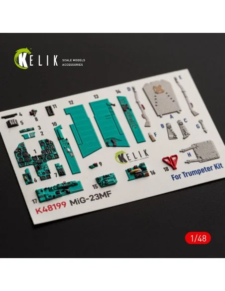 MiG-23MF - interior 3D decals for Trumpeter, 1/48 - Kelik K48199