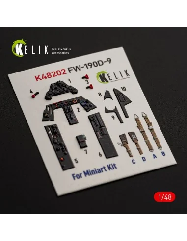 FW-190D-9 - interior 3D decals for MiniArt, 1/48 - Kelik K48202