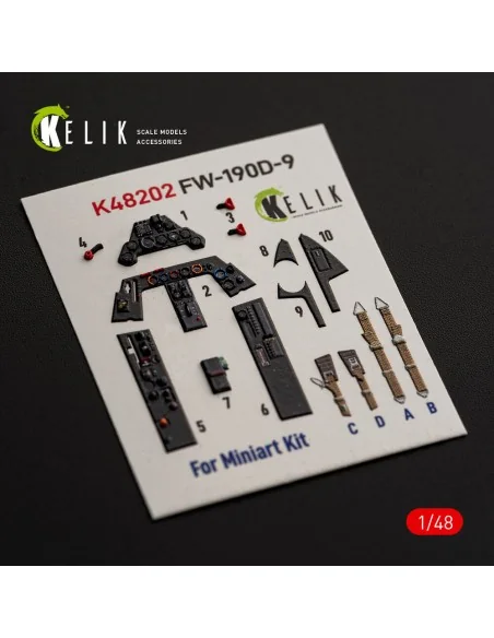 FW-190D-9 - interior 3D decals for MiniArt, 1/48 - Kelik K48202