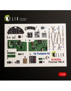 Fulmar Mk.II - interior 3D decals for Trumpeter, 1/48 - Kelik K48204
