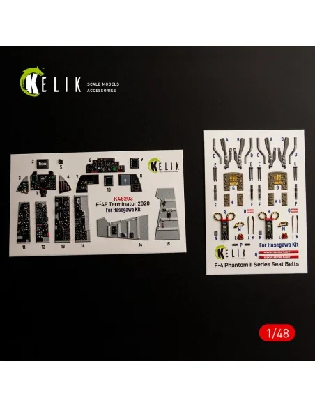 F-4E Terminator - interior 3D decals for Hasegawa, 1/48 - Kelik K48203