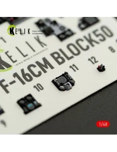 F-16CM - interior 3D decals for Great Wall Hobby, 1/48 - Kelik K48209