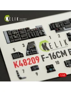 F-16CM - interior 3D decals for Great Wall Hobby, 1/48 - Kelik K48209 2