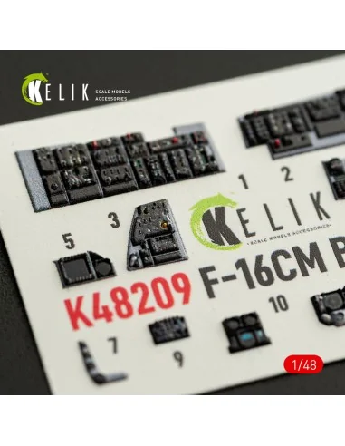 F-16CM - interior 3D decals for Great Wall Hobby, 1/48 - Kelik K48209