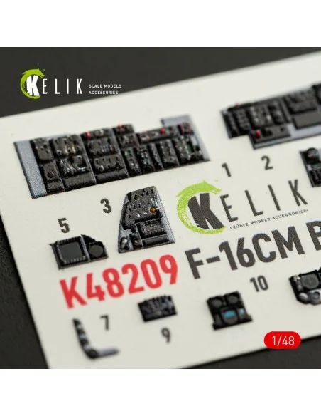 F-16CM - interior 3D decals for Great Wall Hobby, 1/48 - Kelik K48209