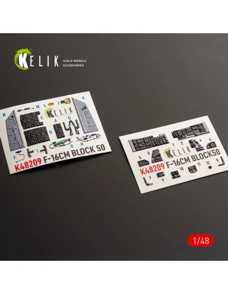 F-16CM - interior 3D decals for Great Wall Hobby, 1/48 - Kelik K48209