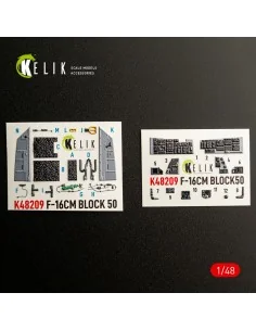 F-16CM - interior 3D decals for Great Wall Hobby, 1/48 - Kelik K48209