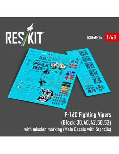 F-16C Fighting Vipers (Block 30, 40, 42, 50, 52) with mission marki...