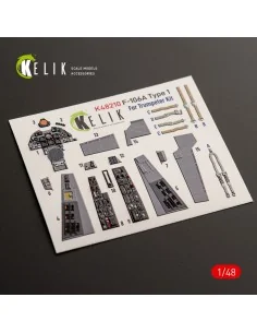 F-106A Delta Dart Type 1 - interior 3D decals for Trumpeter, 1/48 -... 2
