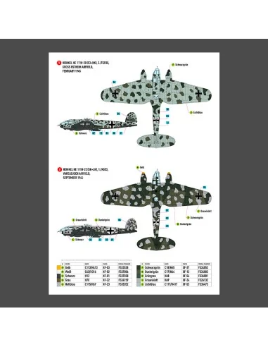 Heinkel He 111 (H-16, H-20, H-22) late series decals, 1/48 - ResKit...