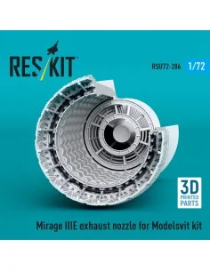 Mirage IIIE exhaust nozzle (3D Printed) for Modelsvit, 1/72 - ResKi...