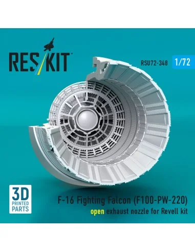 F-16 Fighting Falcon (F100-PW-220) open exhaust nozzle (3D Printed)...