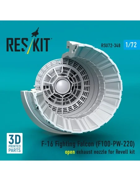 F-16 Fighting Falcon (F100-PW-220) open exhaust nozzle (3D Printed)...