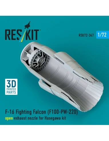 F-16 Fighting Falcon (F100-PW-220) open exhaust nozzle (3D Printed)...
