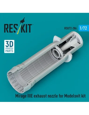 Mirage IIIE exhaust nozzle (3D Printed) for Modelsvit, 1/72 - ResKi...