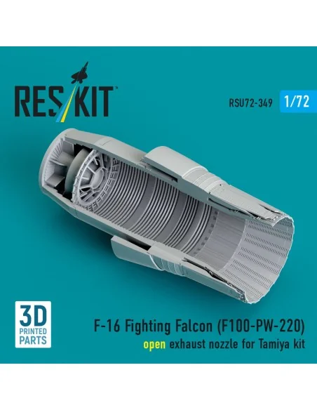 F-16 Fighting Falcon (F100-PW-220) open exhaust nozzle (3D Printed)...