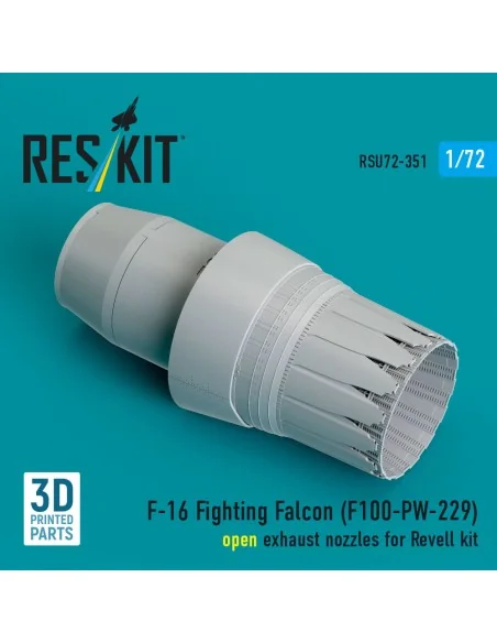 F-16 Fighting Falcon (F100-PW-229) open exhaust nozzle (3D Printed)...