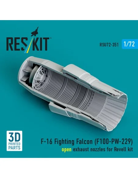 F-16 Fighting Falcon (F100-PW-229) open exhaust nozzle (3D Printed)...
