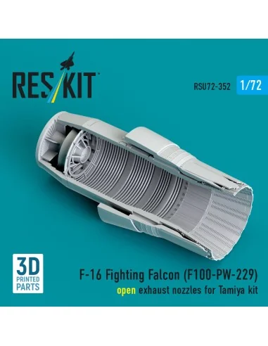 F-16 Fighting Falcon (F100-PW-229) open exhaust nozzle (3D Printed)...