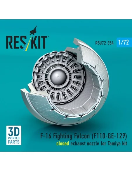 F-16 Fighting Falcon (F110-GE-129) closed exhaust nozzle (3D Printe...
