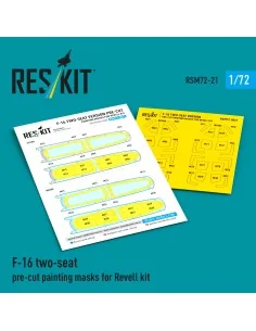 F-16 two-seat pre-cut painting masks for Revell, 1/72 - ResKit Mode...