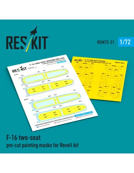 F-16 two-seat pre-cut painting masks for Revell, 1/72 - ResKit Mode...