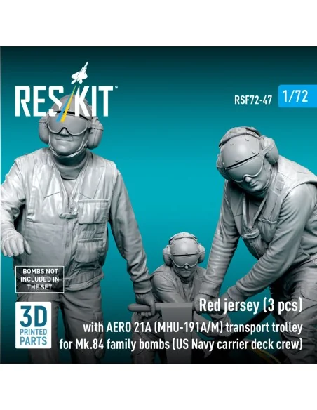 Red jerseys (3 pcs) with AERO 21A (MHU-191A/M) transport trolley fo...