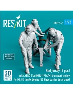 Red jerseys (3 pcs) with AERO 21A (MHU-191A/M) transport trolley fo... 2