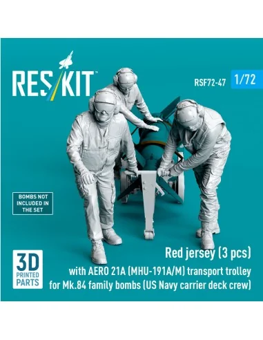 Red jerseys (3 pcs) with AERO 21A (MHU-191A/M) transport trolley fo...