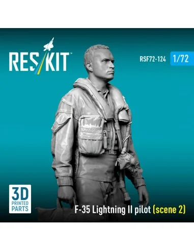 F-35 Lightning II pilot (scene 2) (3D Printed), 1/72 - ResKit Model...