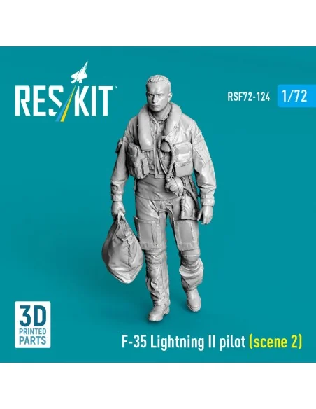 F-35 Lightning II pilot (scene 2) (3D Printed), 1/72 - ResKit Model...