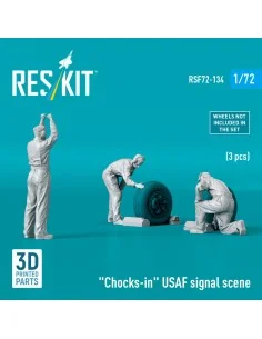 Chocks-in USAF signal scene (3 pcs) (3D Printed), 1/72 - ResKit Mod...