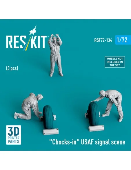 Chocks-in USAF signal scene (3 pcs) (3D Printed), 1/72 - ResKit Mod...
