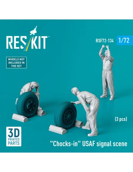 Chocks-in USAF signal scene (3 pcs) (3D Printed), 1/72 - ResKit Mod...