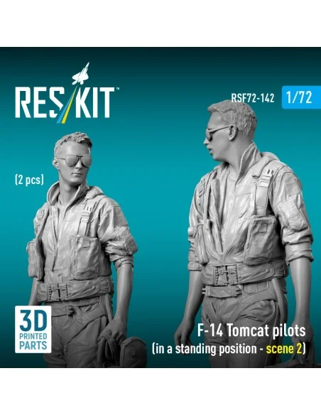 F-14 Tomcat pilots (in a standing position - scene 2) (2 pcs) (3D P...