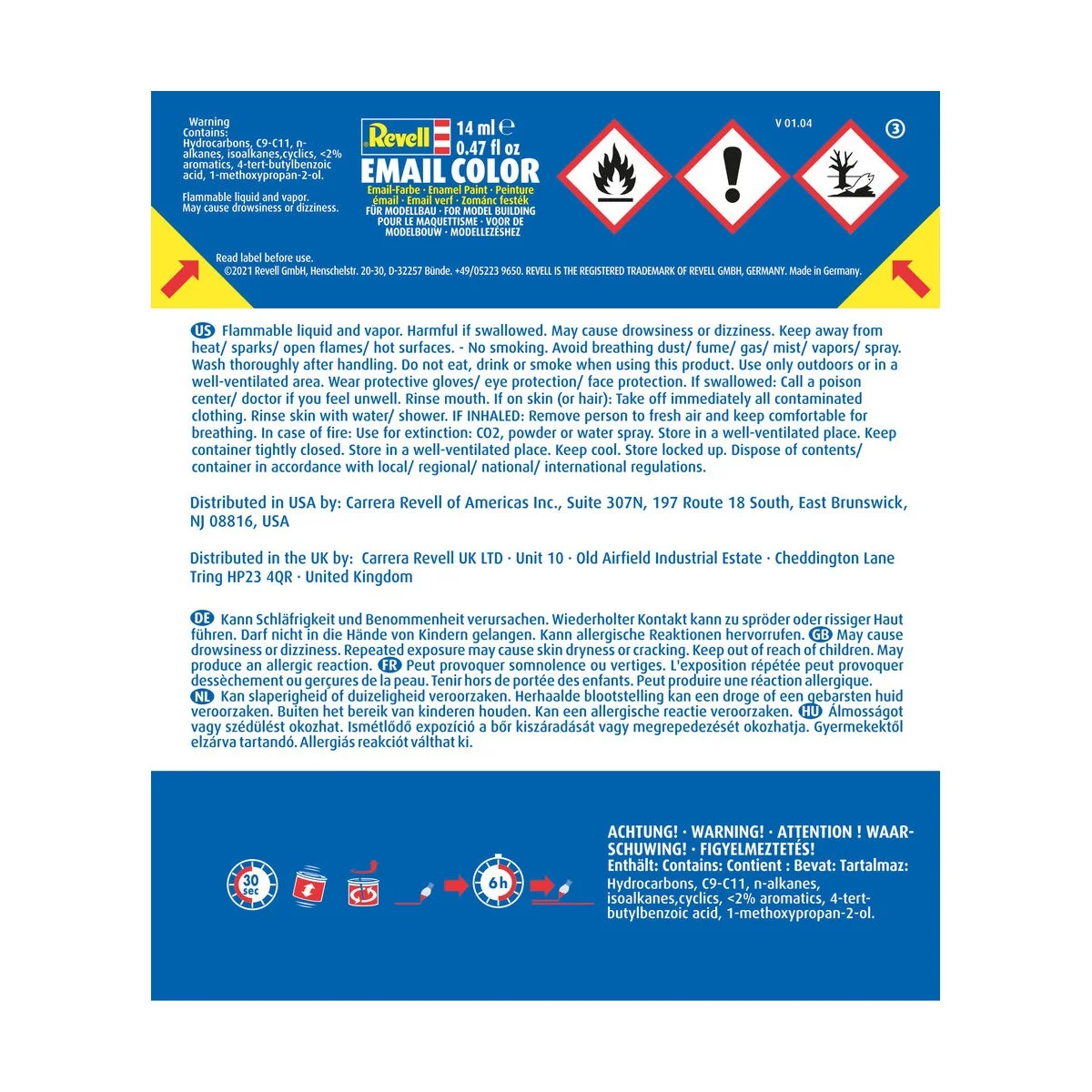 Revell Enamel blau, klar - Revell 32752