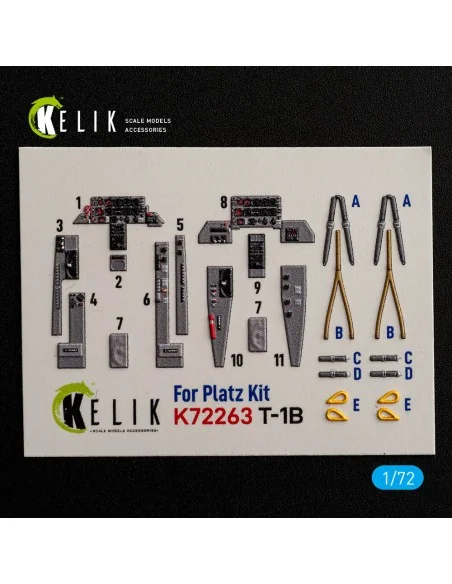 T-1B - interior 3D decals for Platz, 1/72 - Kelik K72263