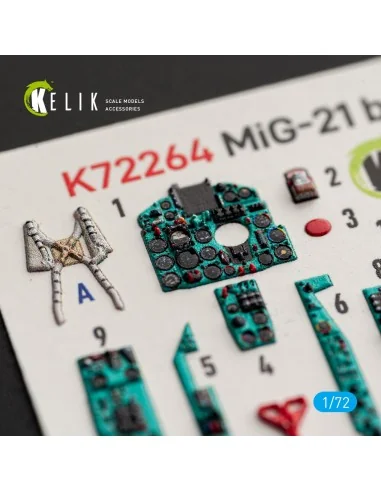 MiG-21 bis - interior 3D decals for Eduard, 1/72 - Kelik K72264