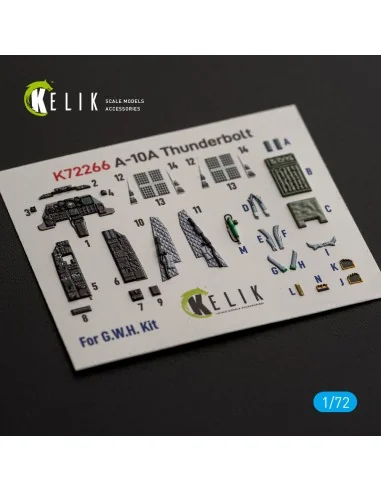 A-10A Thunderbolt - interior 3D decals for Great Wall Hobby, 1/72 -...
