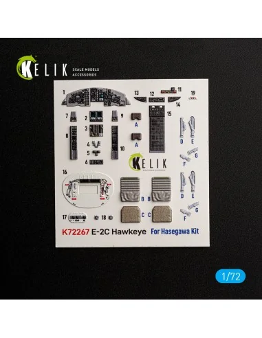 E-2C Hawkeye - interior 3D decals for Hasegawa, 1/72 - Kelik K72267