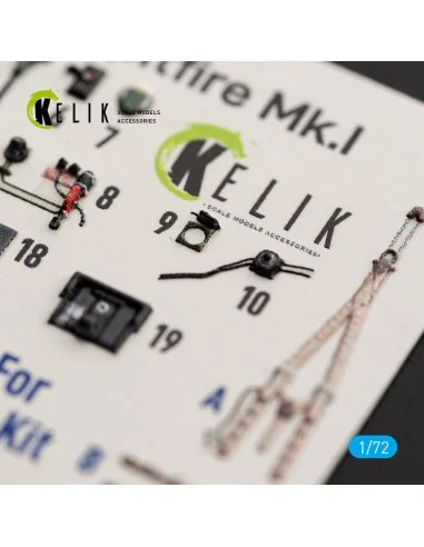 Spitfire Mk.I - interior 3D decals for IBG, 1/72 - Kelik K72274