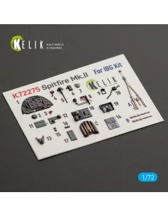 Spitfire Mk.II - interior 3D decals for IBG, 1/72 - Kelik K72275 2