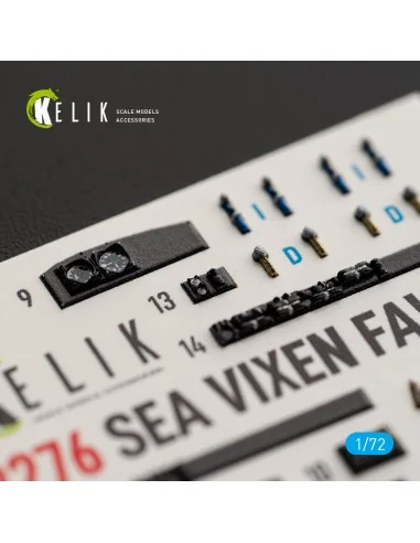 SEA VIXEN FAW.2 - interior 3D decals for Cyberhobby, 1/72 - Kelik K...