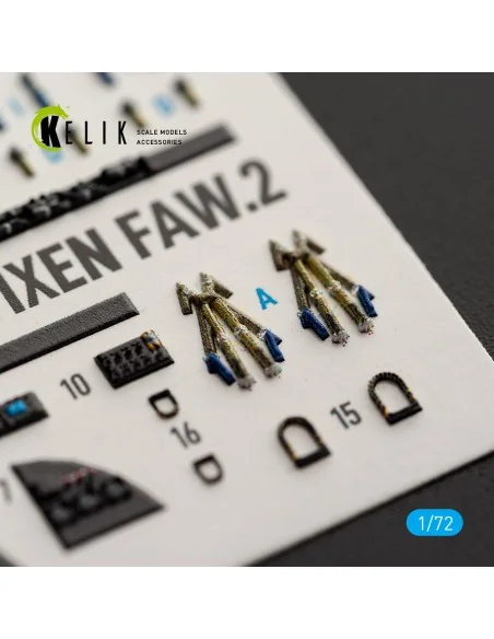 SEA VIXEN FAW.2 - interior 3D decals for Cyberhobby, 1/72 - Kelik K...